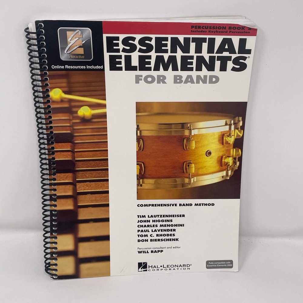Essential Elements for Band Percussion Book 2 Method Sheet Music Hal Leonard